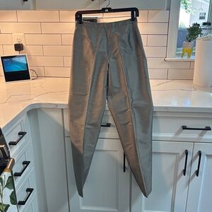 Ann Taylor Women's Gray Straight Leg Silk Pants